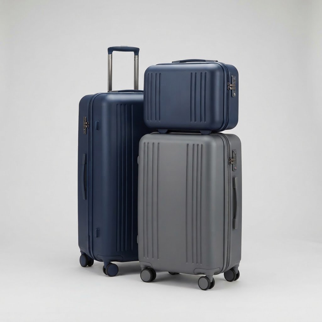 Luggage set on display